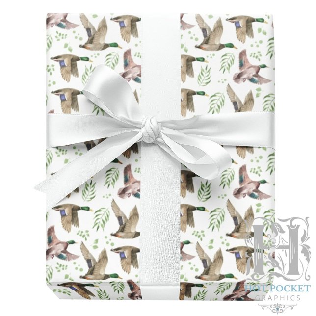 Papier Cadeau Canards Colverts (Créateur téléchargé)