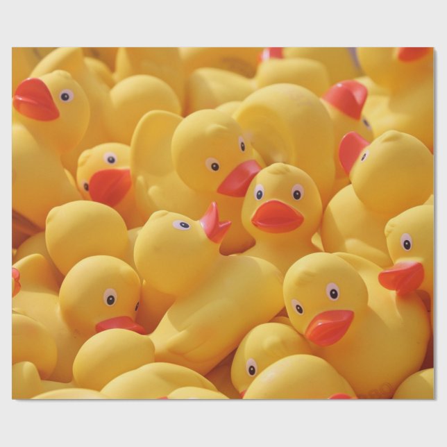 Papier Cadeau Canards en caoutchouc (Plat)