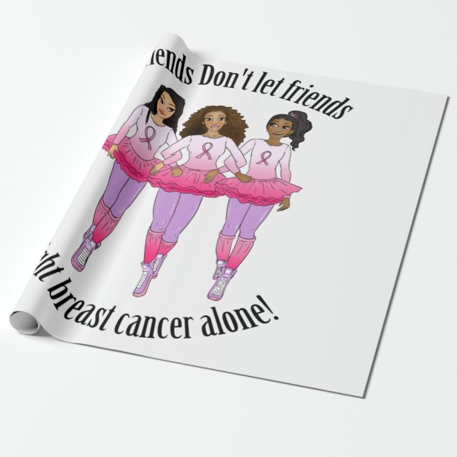 Papier Cadeau Cancer du sein - Personne ne combat seul AA (Déroulé)