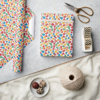 Papier Cadeau Candies Assorties Motifs sans joint