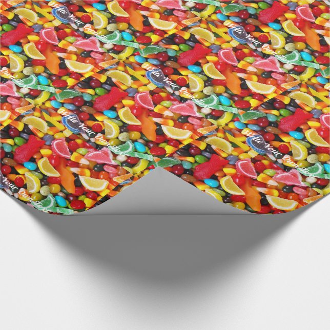 Papier Cadeau Candy Heaven - Écrivez votre propre texte à envelo (Coin)
