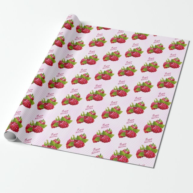 Papier Cadeau Canne aux fruits de framboise (Déroulé)