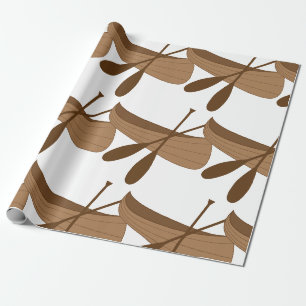 Papier Cadeau Canoë et pagaies