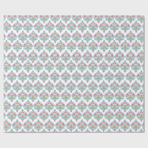 Papier Cadeau Caprice Floral Délice Damassé Moderne.