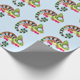 Papier Cadeau caricature caméléon