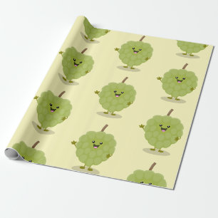 Papier Cadeau Caricature de chérimoya à la crème anglaise