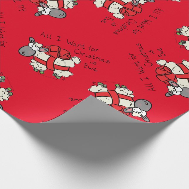 Papier Cadeau Caricature de Noël pour les Murs de Noël (Coin)