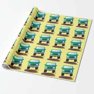 Papier Cadeau Caricature de voiture 4 X4 hors route