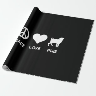 Papier Cadeau Carlin d'amour pour la paix Cadeau Amoureux de l