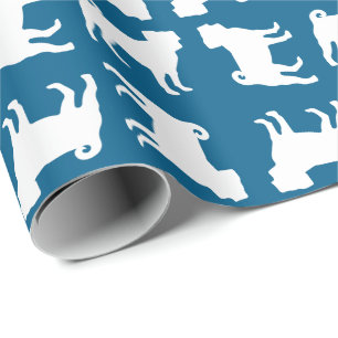 Papier Cadeau Carlin Fête Blue Thème Célébration