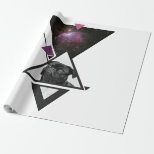 Papier Cadeau Carlin spatial   Black Carlin Chien Idée Cadeau Po