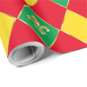Papier Cadeau Carnaval de Mardi Gras Rhombus géométrique Fleur d