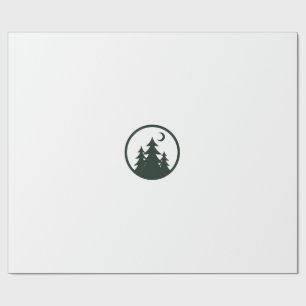 Papier Cadeau Carnet de notes d'aventure de badge de forêt minim