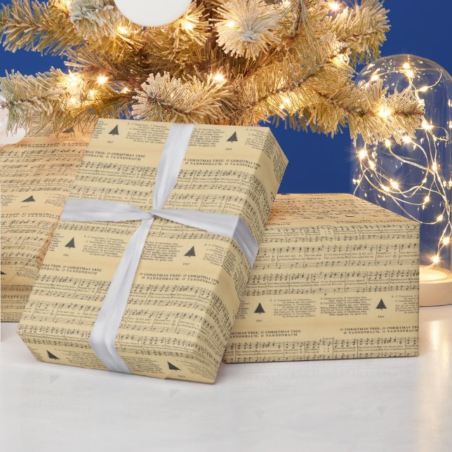 Papier Cadeau Carols de Noël, O Arbre de Noël, Vacances (Vacances)