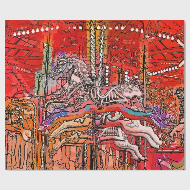 PAPIER CADEAU CAROUSEL (Plat)