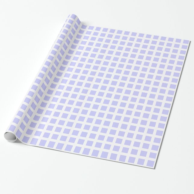 Papier Cadeau Carré 02 - Poudre bleu sur blanc (Déroulé)