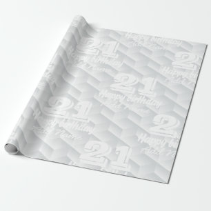 Papier Cadeau Carré blanc en relief