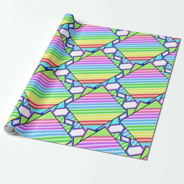 Papier Cadeau Carreaux de bonbons (Déroulé)