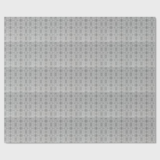 Papier Cadeau Carreaux de pierre blanche grise Mosaïque Motif (Plat)
