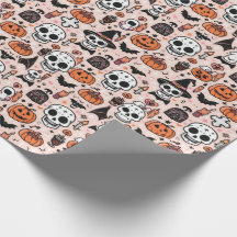 Carreaux de thème Halloween rose éffrayant