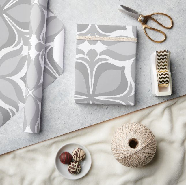 Papier Cadeau Carreaux géométriques neutres (Artisanat)