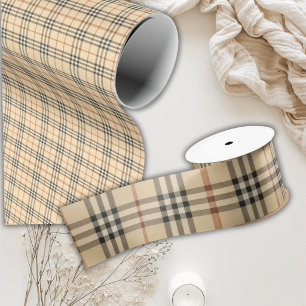 Papier Cadeau Carreaux marron noir 