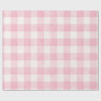 Papier Cadeau Carreaux rose