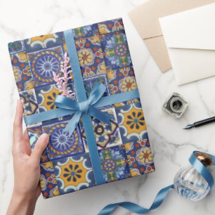Papier Cadeau Carreaux Talavera mexicains