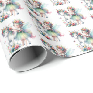 Papier Cadeau Carrelage mignon filles licorne Carrelage fée
