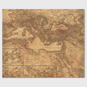 Papier Cadeau Carte ancienne de l'Europe