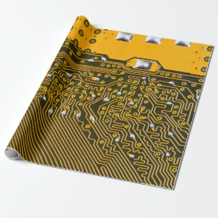 Papier Cadeau carte de circuits électroniques en tant qu'arrière