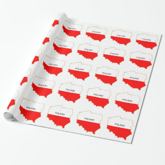 PAPIER CADEAU CARTE DE LA POLOGNE