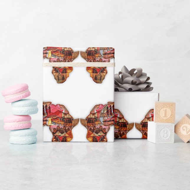 Papier Cadeau Carte de l'Afrique : Célébrer la saison avec la cu (Baby Shower)