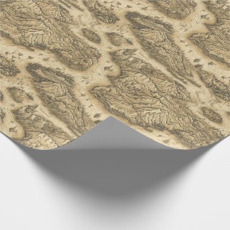 Papier Cadeau Carte de l'Imaginaire Cartographie Papier dessiné