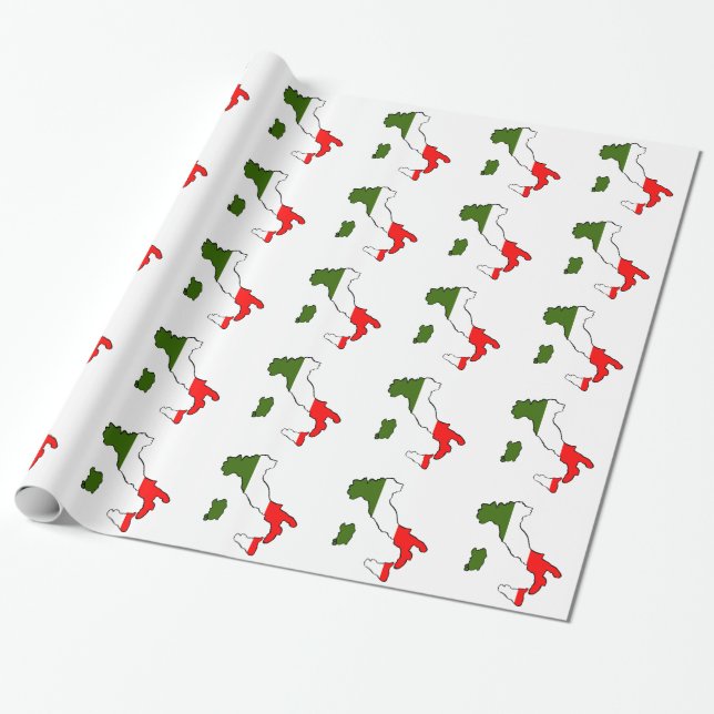 Papier Cadeau Carte de l'Italie (Déroulé)