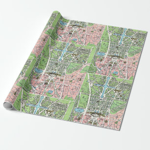 Papier Cadeau Carte de Versailles