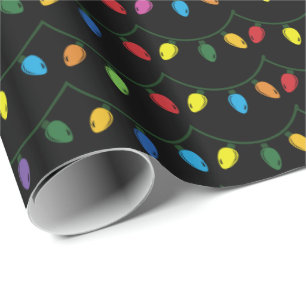 Papier Cadeau Carte de voeux Lights Black GIFT WRAP