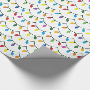 Papier Cadeau Carte de voeux Lights WHITE GIFT WRAP