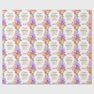 Papier Cadeau Carte d'invitation de mariage botanique modifiable