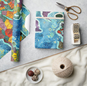 Papier Cadeau Carte du monde
