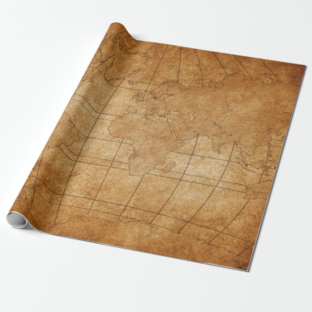 Papier Cadeau carte du monde (Déroulé)