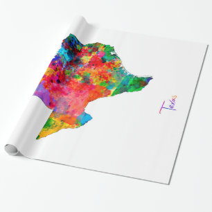 Papier Cadeau Carte du Texas