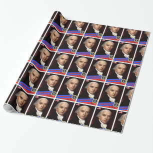 Papier Cadeau Carte James Madison Baseball