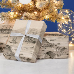 Papier Cadeau Carte Old Monterey CA (1850)