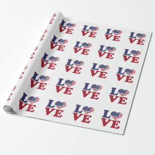 Papier Cadeau Carte postale américaine
