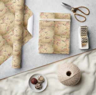 Papier Cadeau Carte postale vintage Saint-Valentin