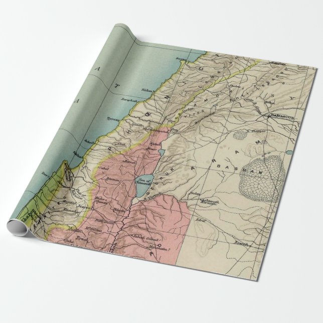 Papier Cadeau Carte précoce d'Israël (Déroulé)