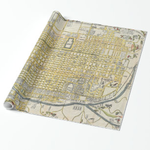 Papier Cadeau Carte vintage de Kyoto Japon (1696)