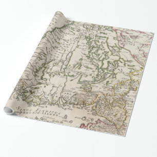 Papier Cadeau Carte vintage de la Finlande (1740s)