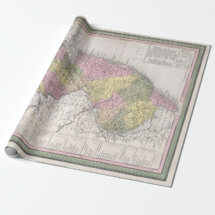 Papier Cadeau Carte vintage de New Jersey